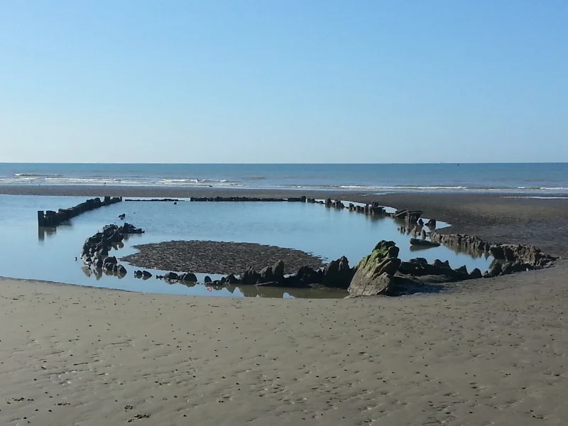 The wreck of the Amsterdam at Bulverhythe